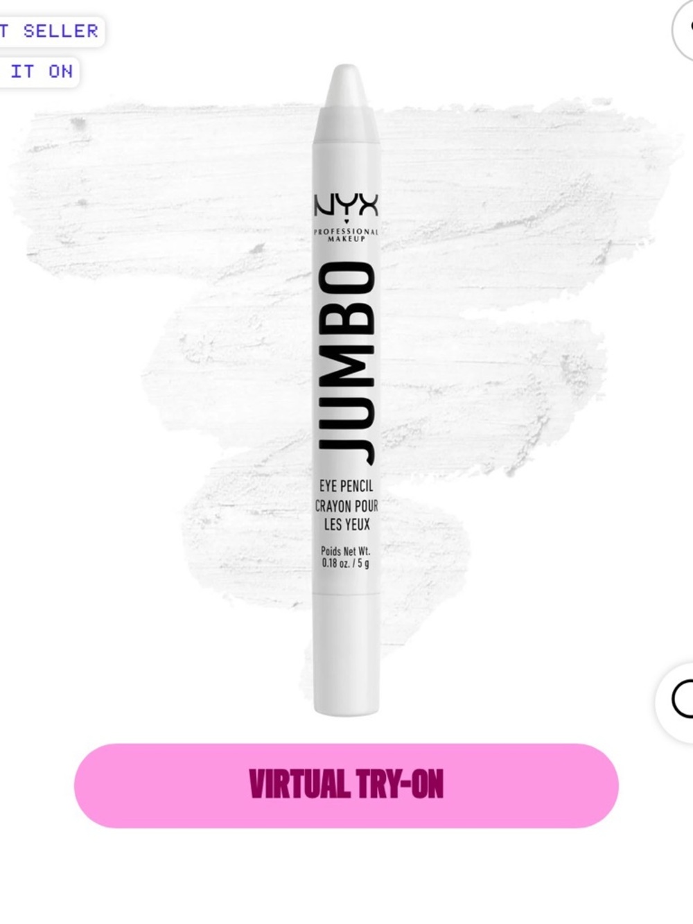 New! NYX Jumbo Eye Pencil SET OF 3  — milk